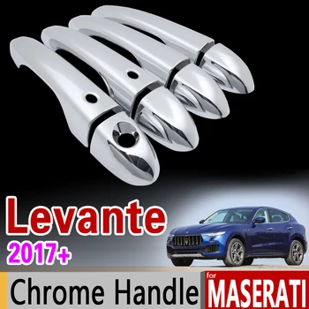 для Maserati Levante 2017 2018, Роскошная хромированная дверная ручка, комплект отделки для 4 дверей, Аксессуары для никогда не ржавеющих, Наклейка для стайлинга автомобилей
