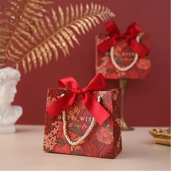 15 шт., Персонализированная свадебная коробка конфет в стиле INS с темпераментной печатью, может быть ручной подарочной упаковкой, бумажными пакетами