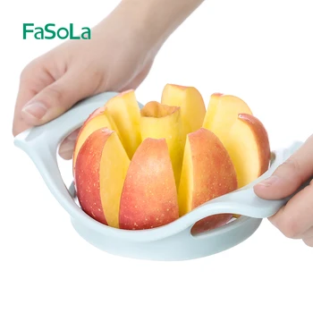 FaSoLa Sharp Нож для нарезки груш и яблок из нержавеющей стали и сердцевины, 8 ломтиков, Разделитель, Инструмент для нарезки фруктов, Кухонные гаджеты