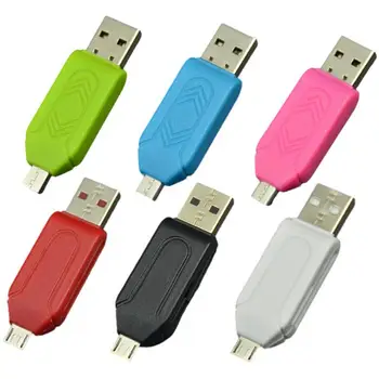 2 in1 USB OTG Card Reader Dual SlotUSB OTG To USB Адаптер Высокоскоростной 480Mbs Памяти S D Card Reader Для Аксессуаров Для ноутбуков