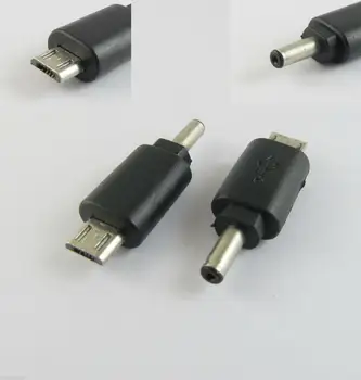 10шт Черный штекер питания постоянного тока 3,5 x 1,1 мм к разъему адаптера Micro 5 Pin USB