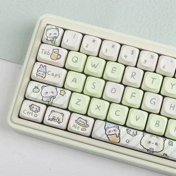 140 Клавиш Cute Panda PBT Keycap MOA Профиль Сублимационный Краситель Keycap Для Игровой Механической Клавиатуры Keycaps MX Switch MOA Key Caps