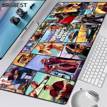 MRGBEST Размер 900x400 мм Игровой коврик для мыши GTA5 Gaming NO Lock Edge Коврики для мыши V CSGO LOL Клавиатура Коврик для ноутбука L