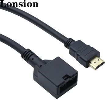 Разъем HDMI E type к разъему HDMI A-type 19P черный литой соединительный кабель для автомобиля с разрешением 1.4 V 4K HD