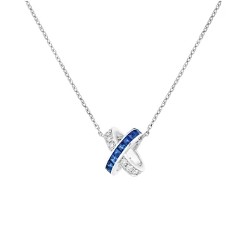 CHAUMET PARIS, Французский люксовый бренд Ювелирных изделий, 925 серебряных монет, Ожерелье с синими драгоценными камнями Для женщин, очаровательный подарок