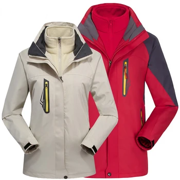 Лыжный костюм, осенне-зимняя новая уличная куртка для мужчин и женщин, съемная флисовая куртка 