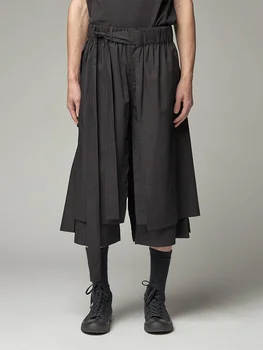 Многослойная Структура kirt Унисекс Yohji Yamamoto Мужские Брюки-Кюлоты Qide, Качественная одежда в Японском Стиле