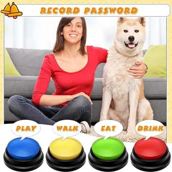 Кнопка для записи звука собаки, говорящий диктофон для домашних животных, говорящая игрушка, инструмент для обучения общению с домашними животными, воспроизведение записи в течение 30 секунд