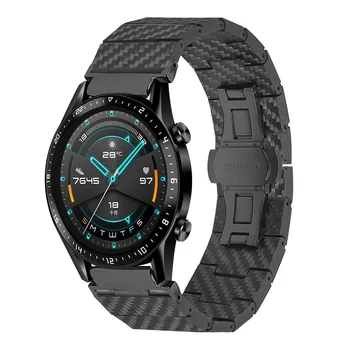 ремешок из углеродного волокна для Samsung Galaxy watch 4/classic/3/Active 2 45 мм 41 мм 46 мм/42 мм браслет Huawei GT/2/2e 20 мм 22 ремешок для часов