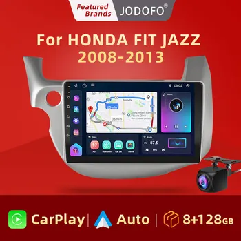 Jodofo Android 10,0 Автомобильный Радиоприемник Для Honda Jazz Fit 2007-2013 Стерео Мультимедийный Видеоплеер Carplay Автоматическая GPS Навигация 2din DVD
