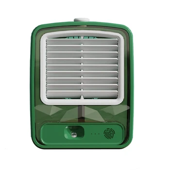 Небольшой Настольный Вентилятор С Распылителем Тумана, Светодиодный Ночник, USB Перезаряжаемый Вентилятор Для Запотевания Воды, Портативный Настольный Вентилятор Охлаждения стола