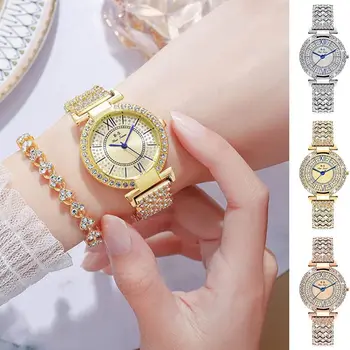 Изысканный подарок, хрустальные женские часы на ремне, кварцевые наручные часы, элегантные часы, горный хрусталь, кварцевый браслет